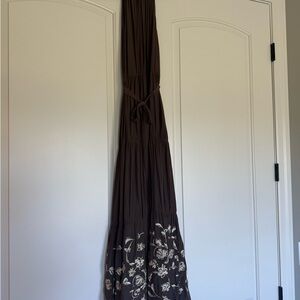 Ramy Brook Kahlil Floral Embroidered Tie Waist Dress